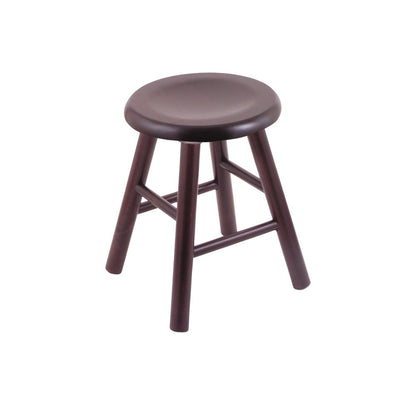Maple Saddle Dish 18" Swivel Vanity Stool with Smooth Legs, Dark Cherry Finish