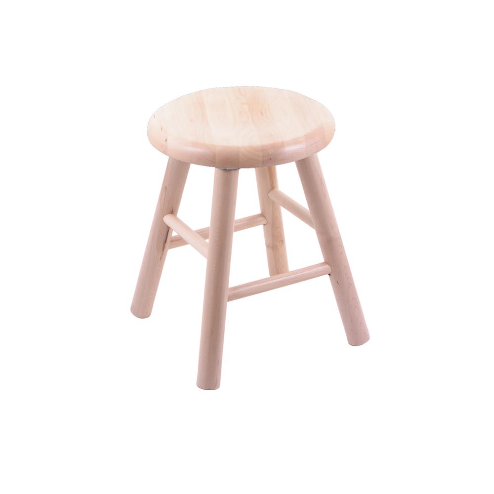 Maple Saddle Dish 18" Swivel Vanity Stool with Smooth Legs, Natural Finish