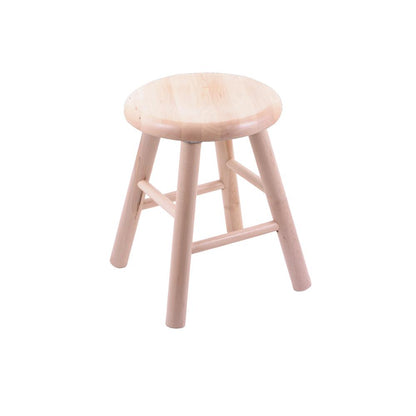 Maple Saddle Dish 18" Swivel Vanity Stool with Smooth Legs, Natural Finish