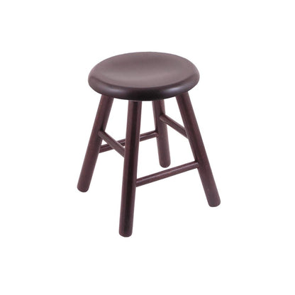 Oak Saddle Dish 18" Swivel Vanity Stool with Smooth Legs, Dark Cherry Finish