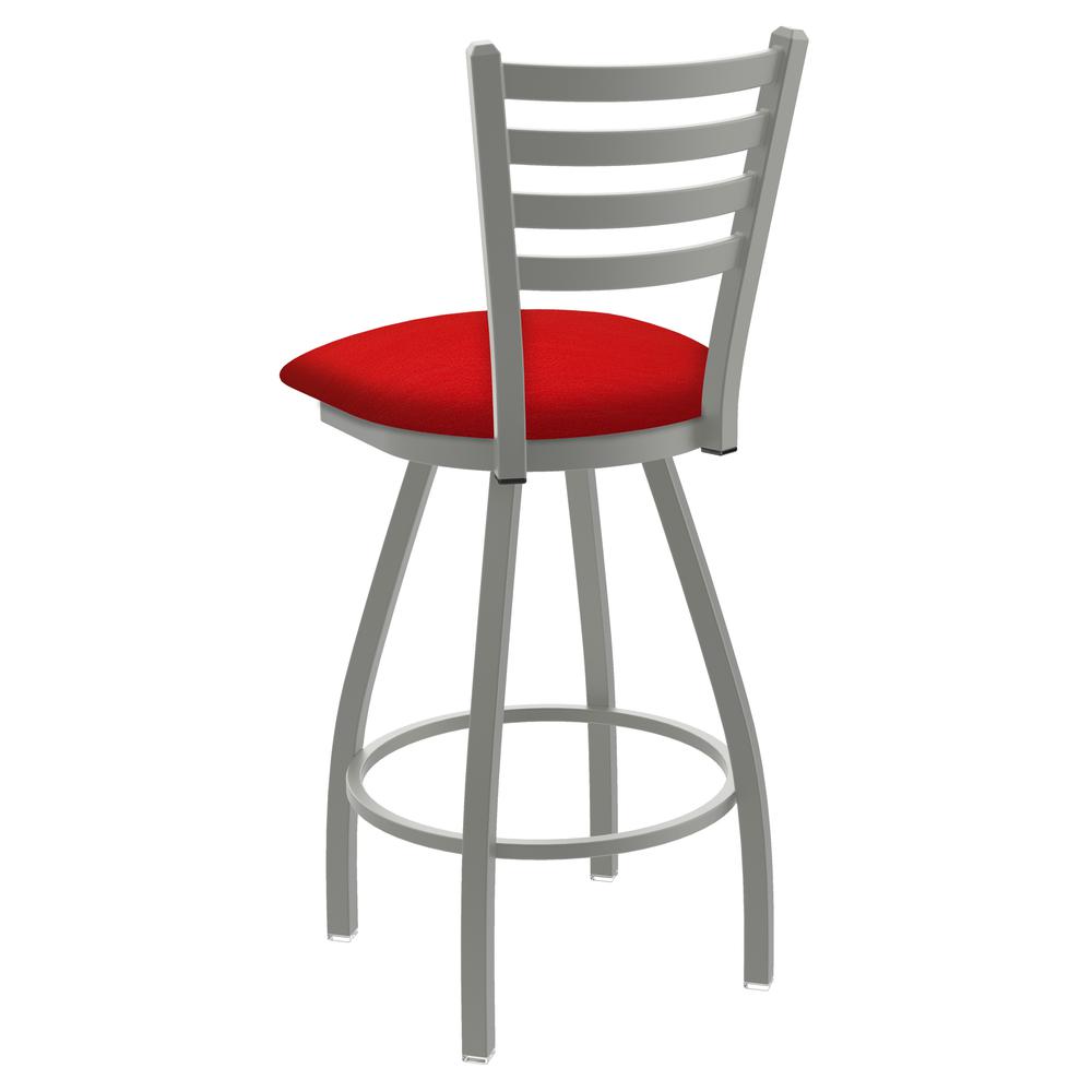 XL 410 Jackie 25" Swivel Counter Stool with Anodized Nickel Finish and Canter Red Seat