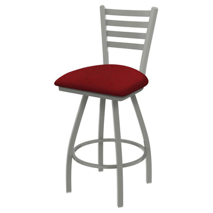 XL 410 Jackie 25" Swivel Counter Stool with Anodized Nickel Finish and Graph Ruby Seat