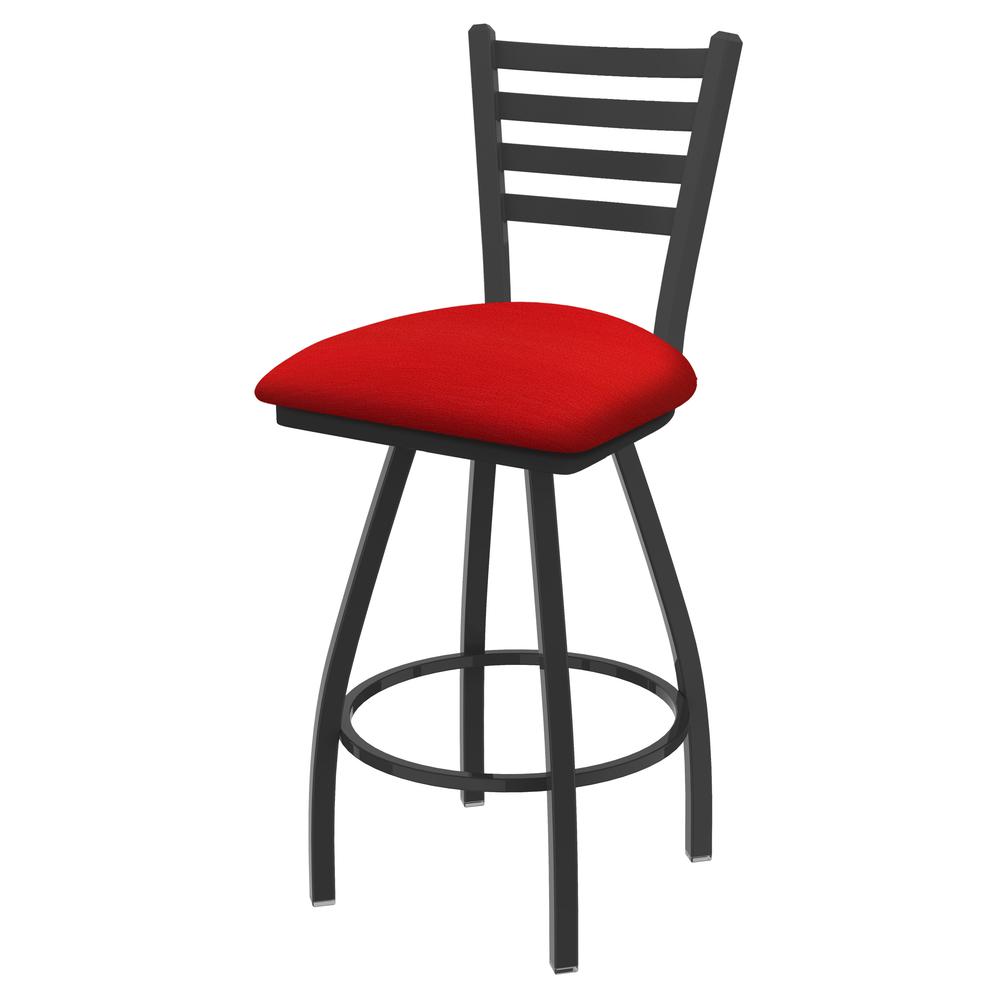 XL 410 Jackie 25" Swivel Counter Stool with Pewter Finish and Canter Red Seat