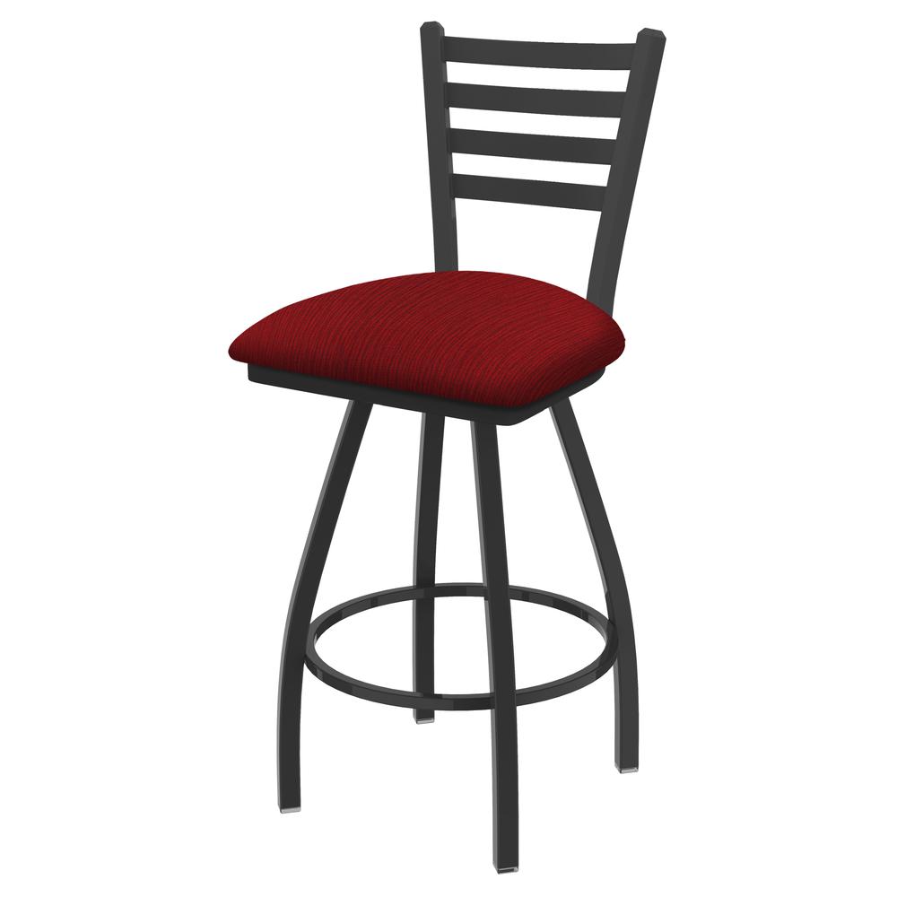 XL 410 Jackie 25" Swivel Counter Stool with Pewter Finish and Graph Ruby Seat
