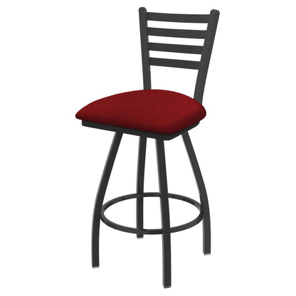 XL 410 Jackie 25" Swivel Counter Stool with Pewter Finish and Graph Ruby Seat