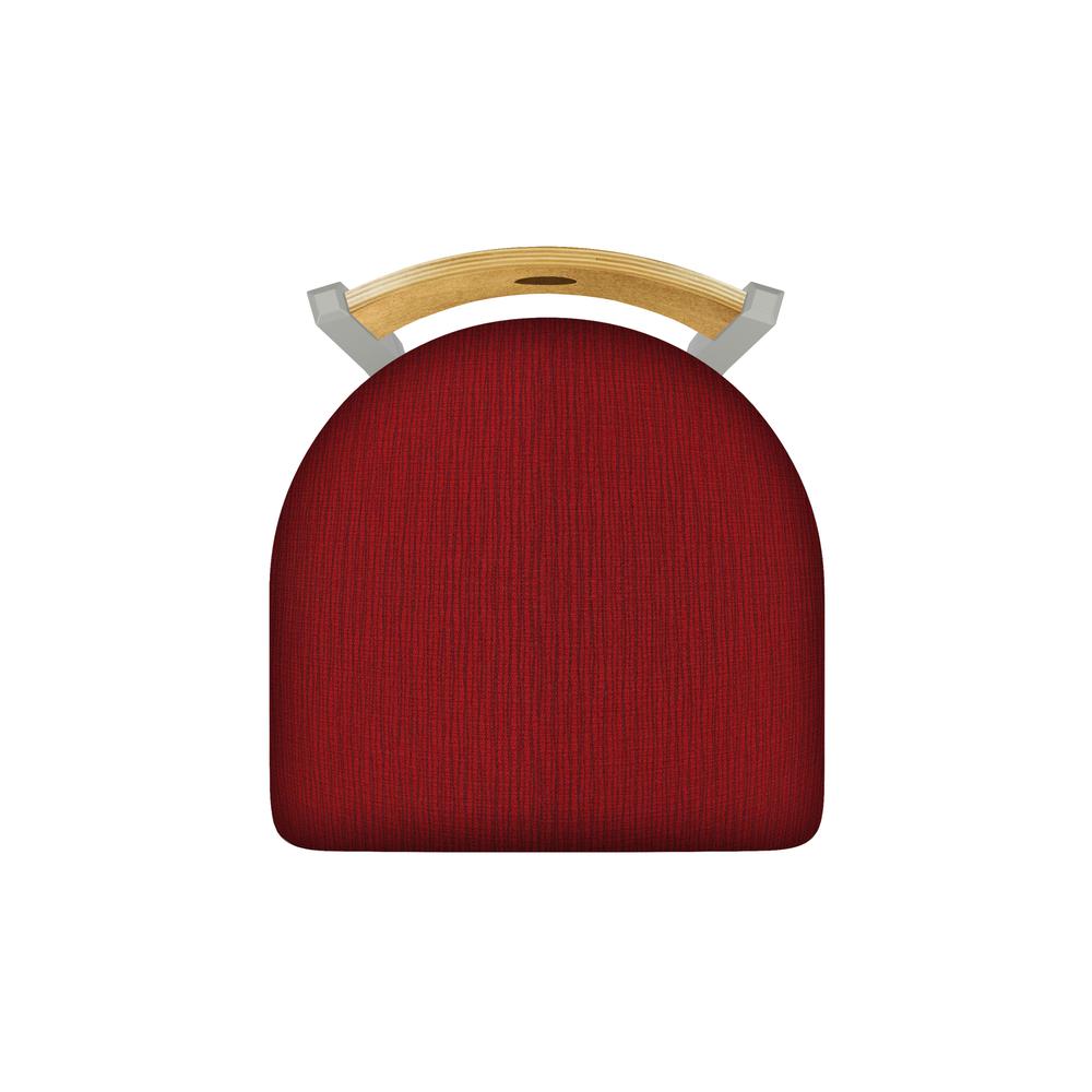 XL 830 Voltaire 25" Swivel Counter Stool with Anodized Nickel Finish, Medium Back, and Graph Ruby Seat