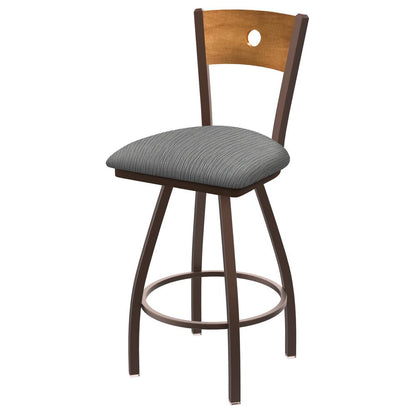 XL 830 Voltaire 25" Swivel Counter Stool with Bronze Finish, Medium Back, and Graph Alpine Seat