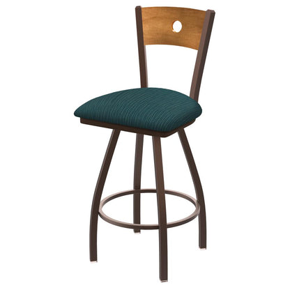 XL 830 Voltaire 25" Swivel Counter Stool with Bronze Finish, Medium Back, and Graph Tidal Seat