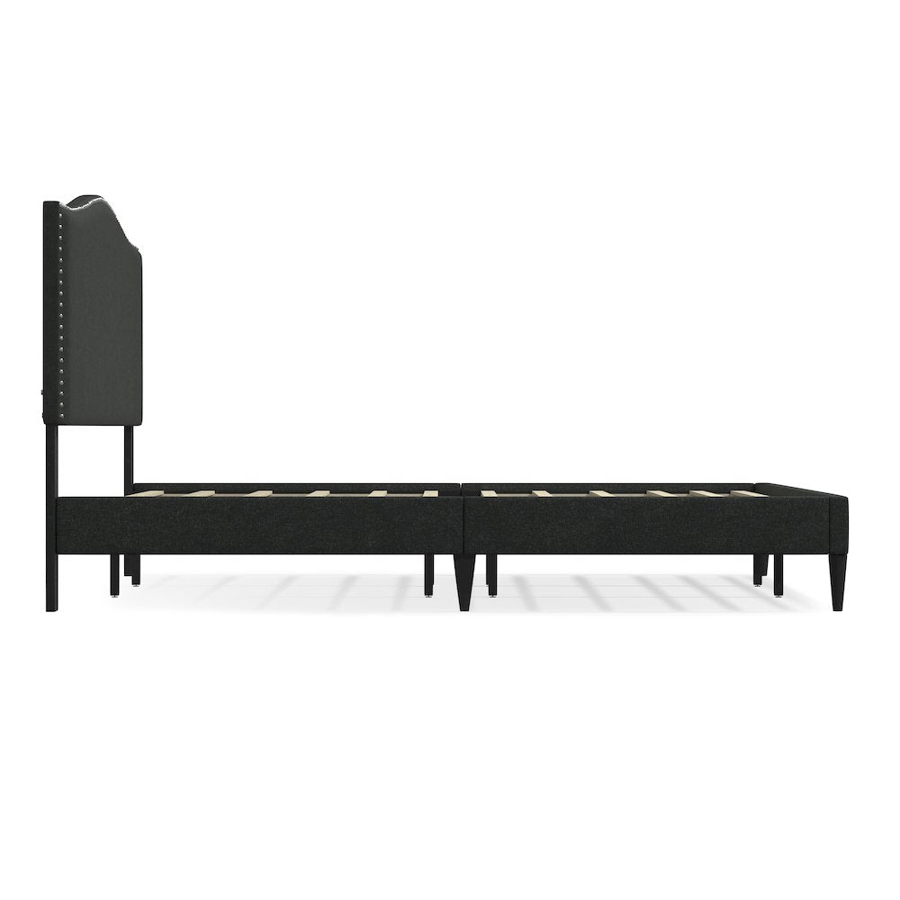 Leighford King Platform Bed Gray (Dark)
