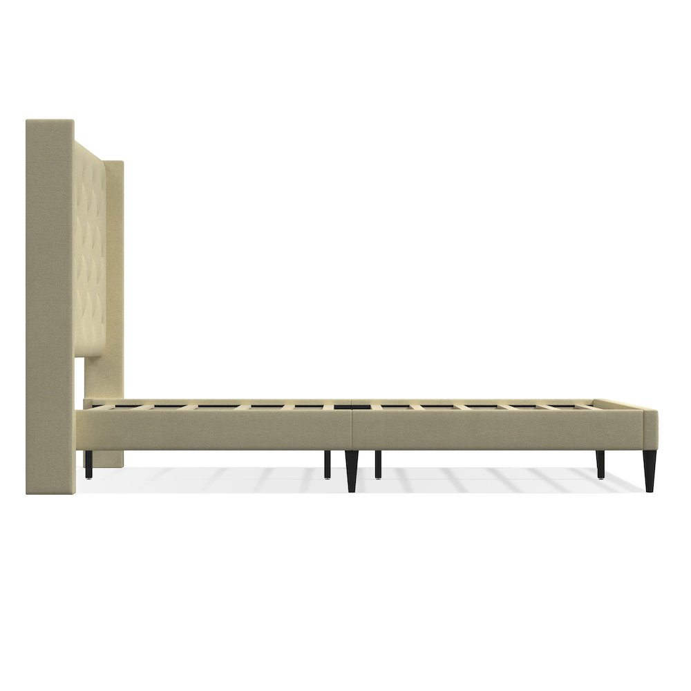 Carrington Queen Platform Bed Beige