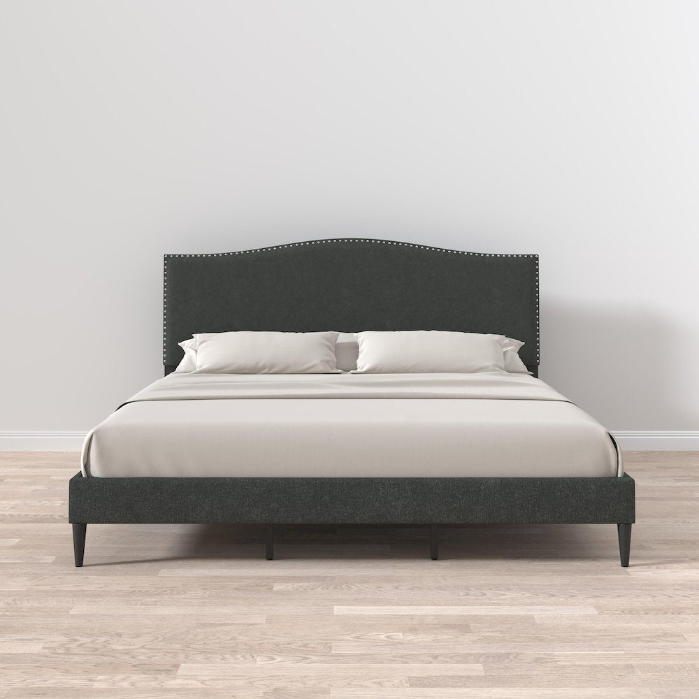 Leighford King Platform Bed Gray (Dark)