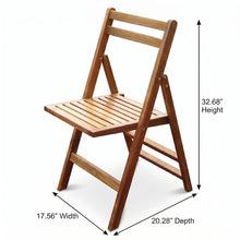 Acacia Folding Dining Chair, Natural, Set of 4