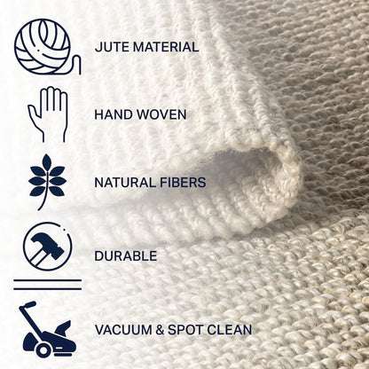 Pata Hand Woven Chunky Jute Area Rug