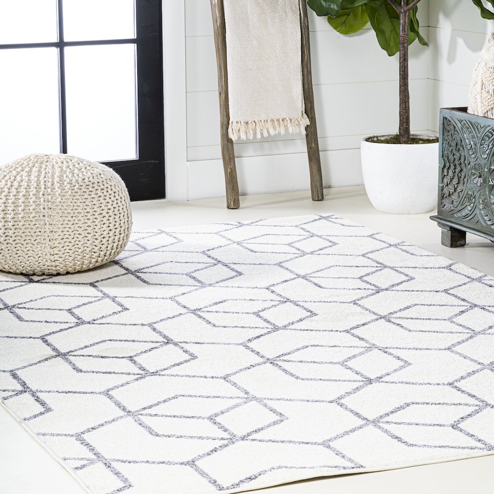 Tumbling Blocks Modern Geometric Area Rug