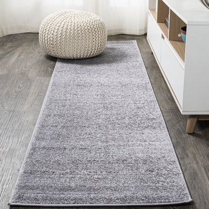 Haze Solid Low Pile Area Rug Gray