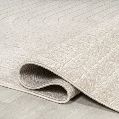 Odense High-Low Minimalist Angle GeometricIndoor/Outdoor  Rug