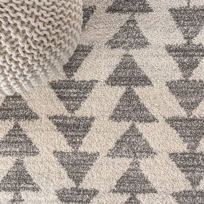Aisha Moroccan Triangle Geometric Area Rug