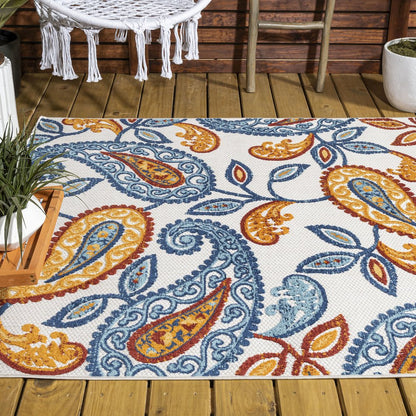 Julien Paisley High-Low Indoor/Outdoor Area Rug