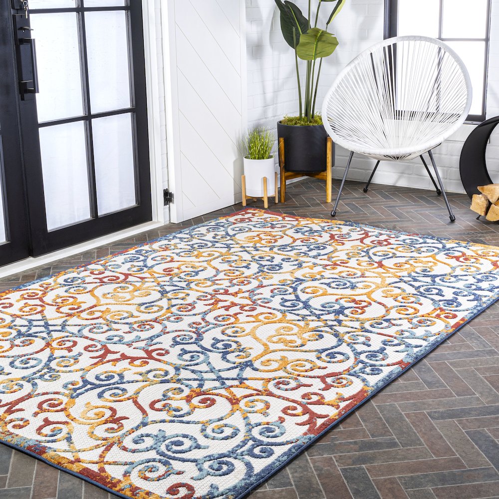 Atrani Scroll Trellis Indoor/Outdoor Area Rug