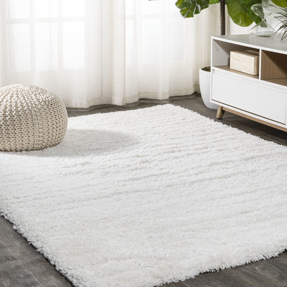 Groovy Solid Shag Area Rug