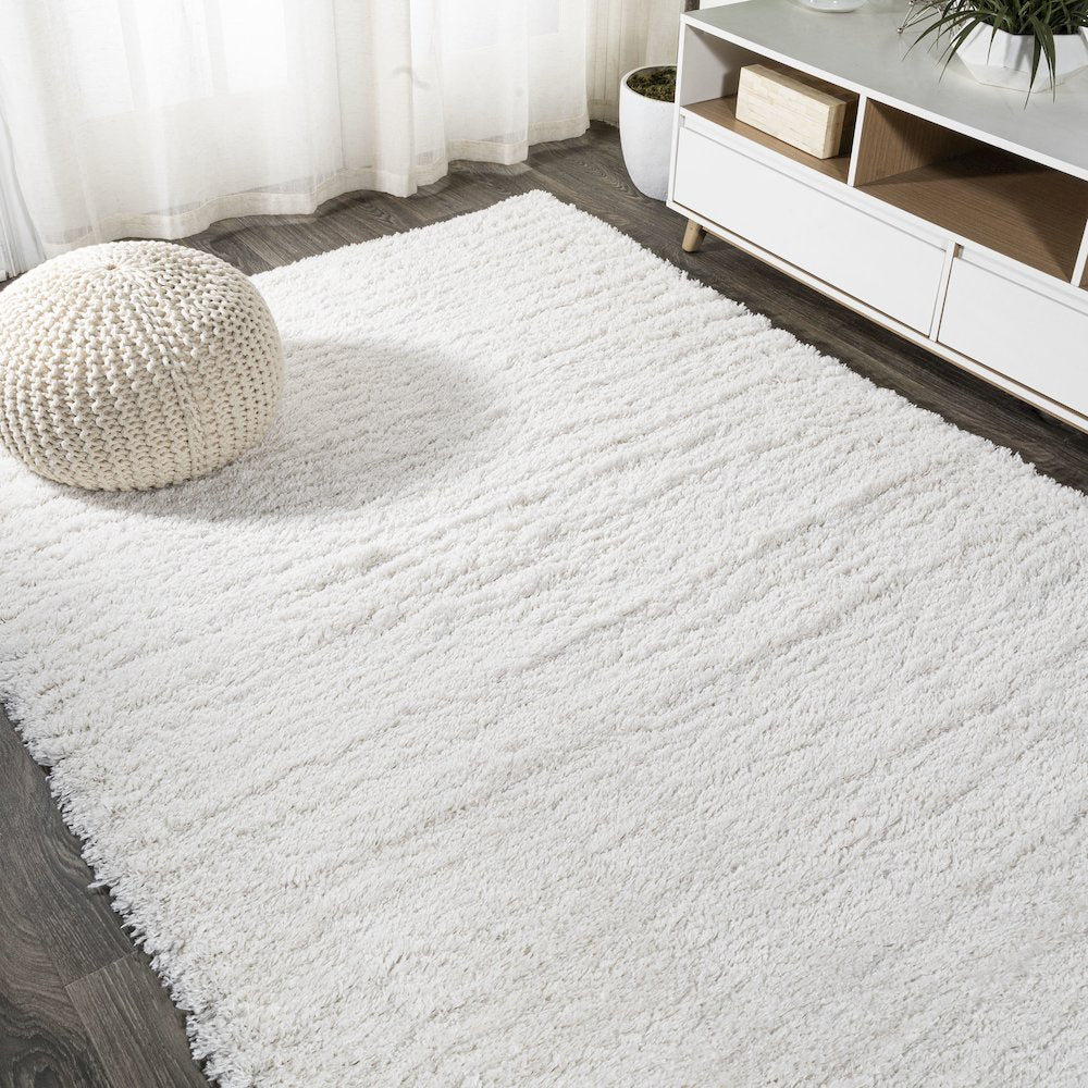 Groovy Solid Shag Area Rug