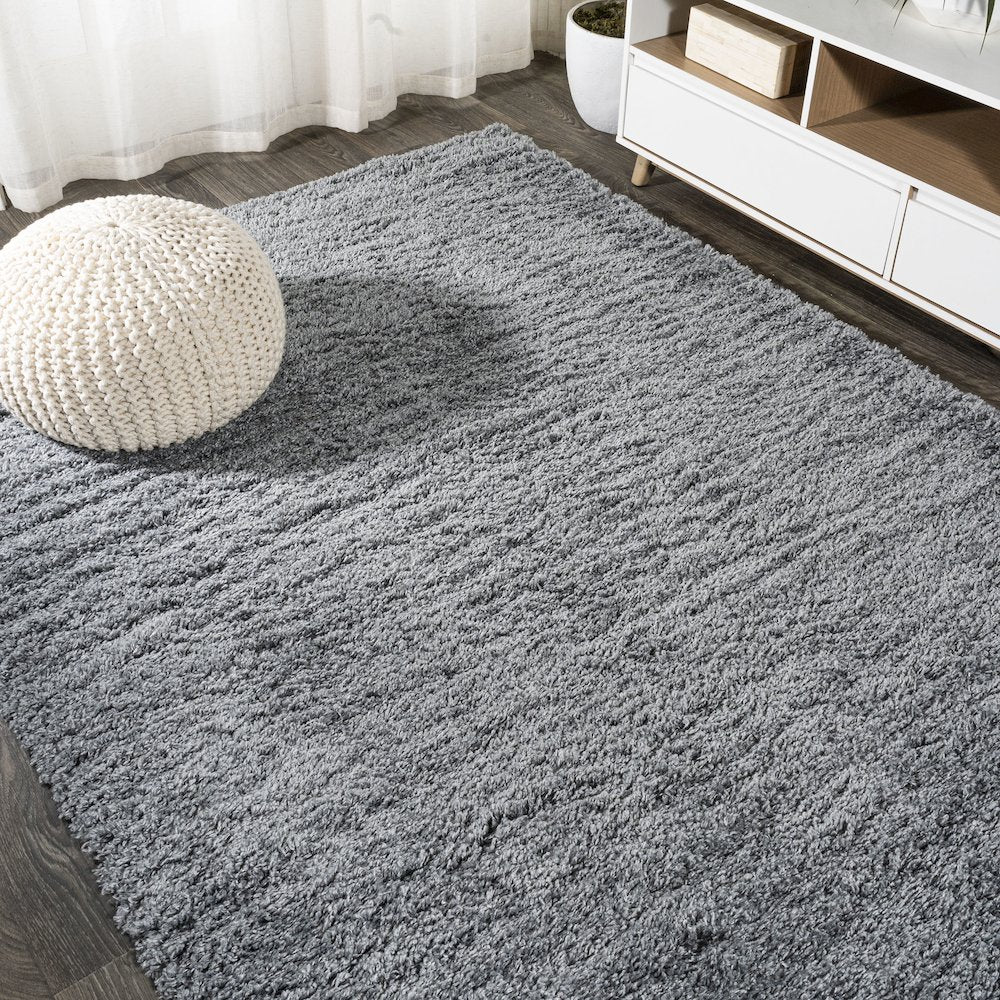 Groovy Solid Shag Area Rug