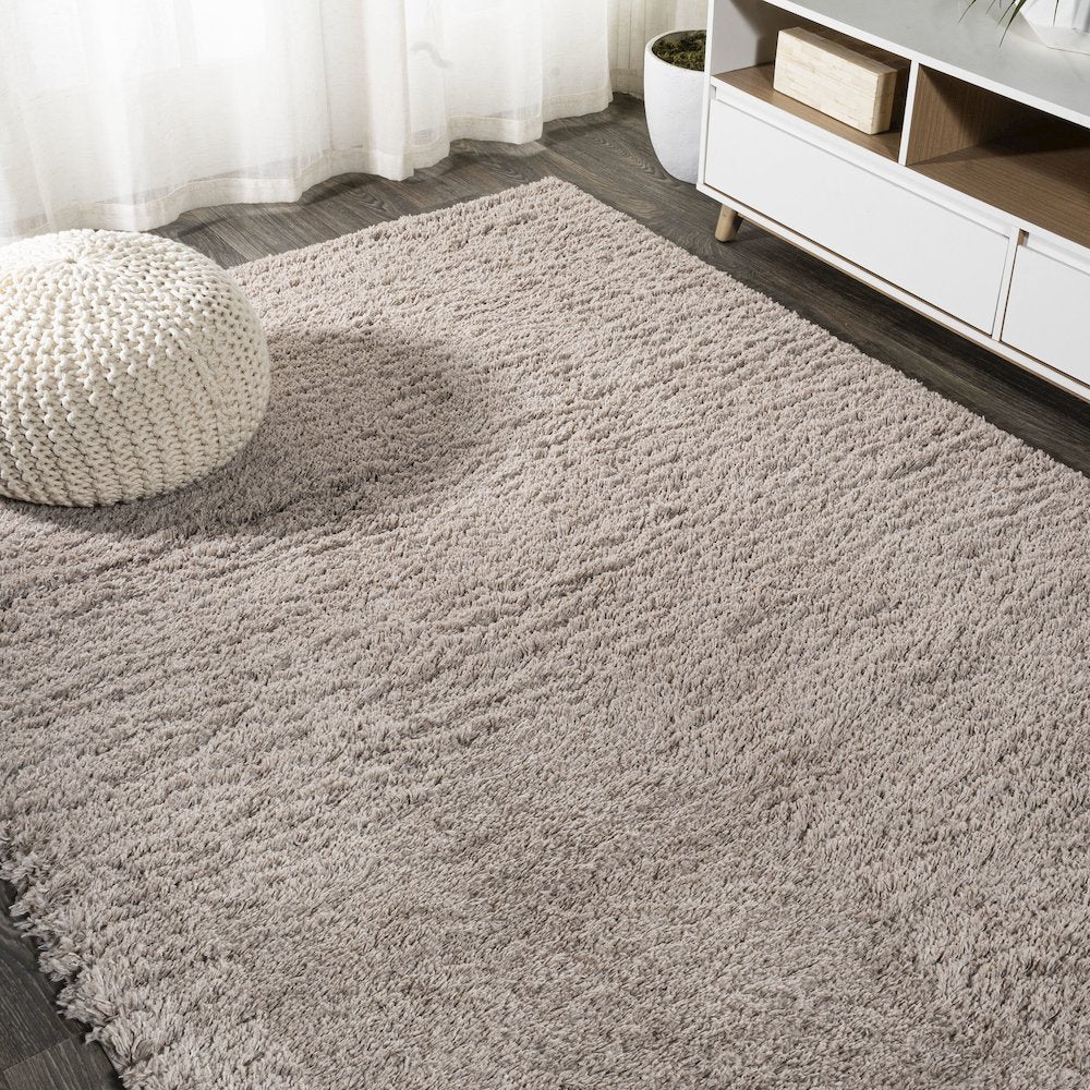 Groovy Solid Shag Area Rug