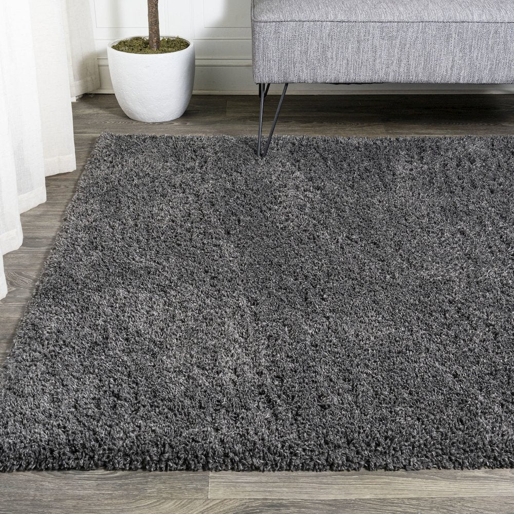 Groovy Solid Shag Area Rug