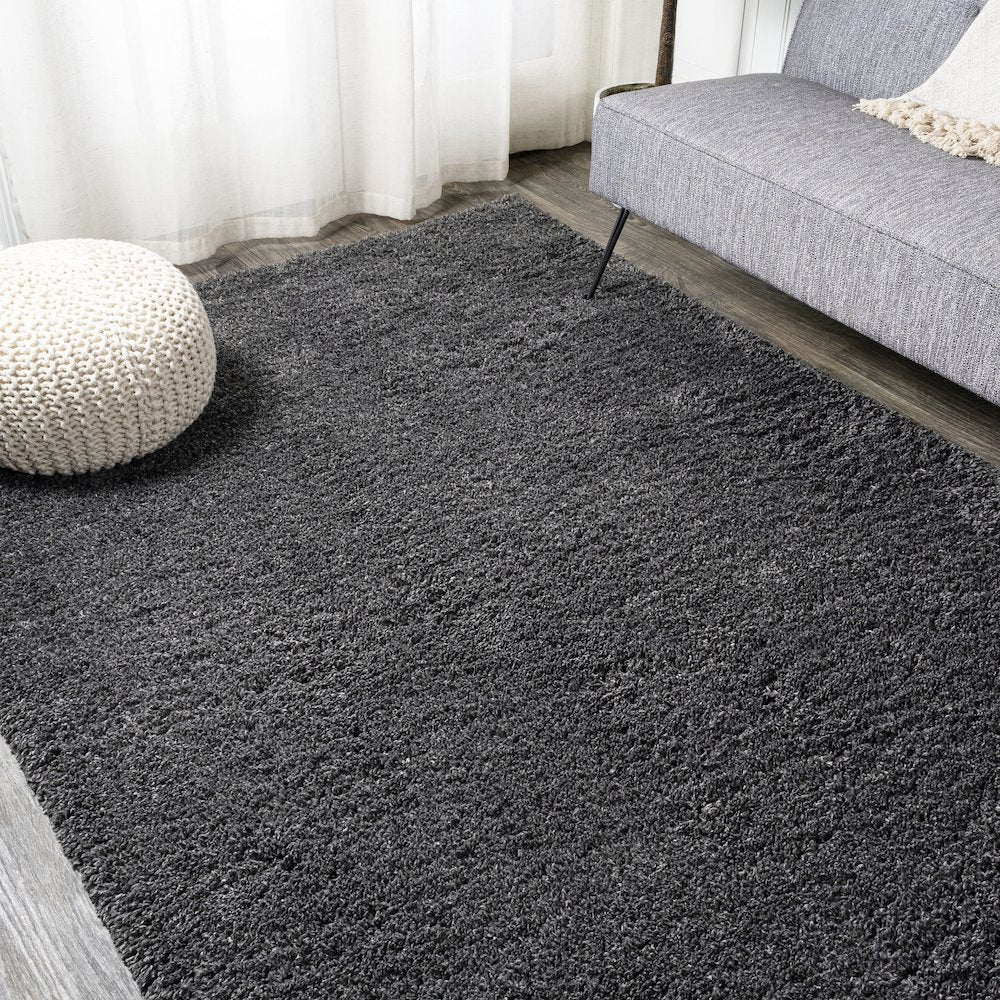 Groovy Solid Shag Area Rug