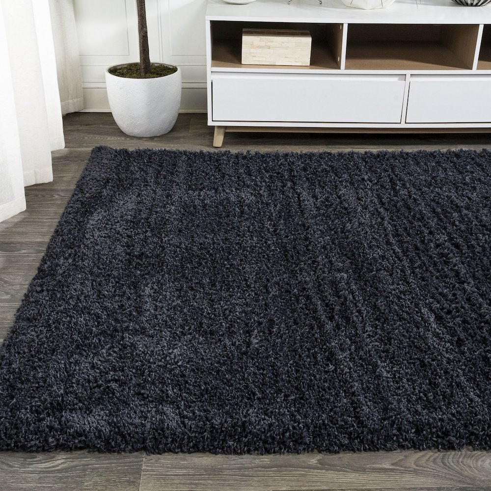 Groovy Solid Shag Area Rug