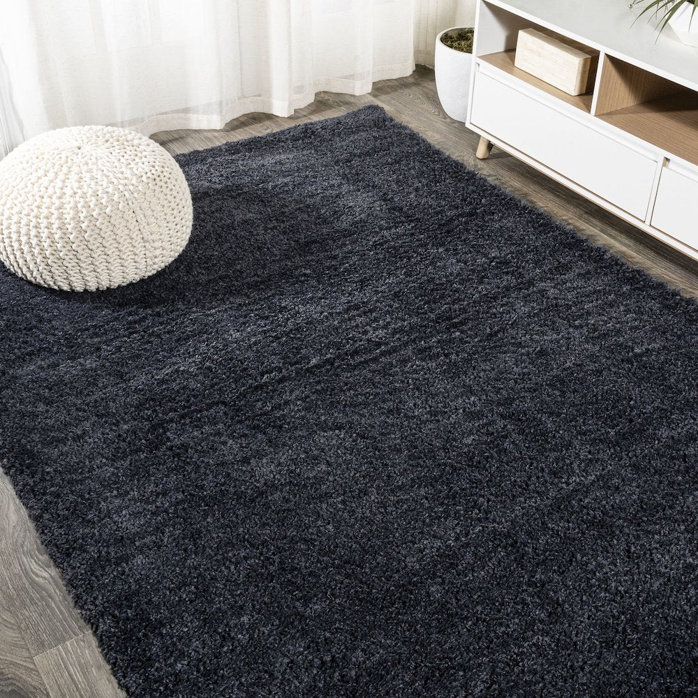 Groovy Solid Shag Area Rug
