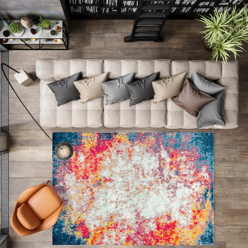 Contemporary Pop Modern Abstract Area Rug