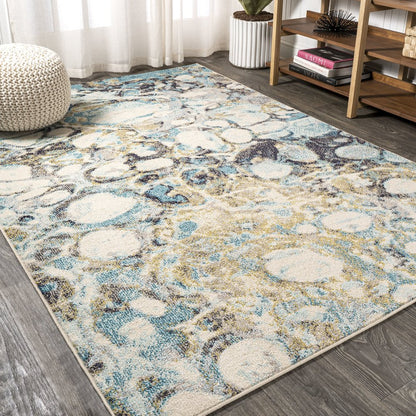 Pebble Marbled Abstract Area Rug