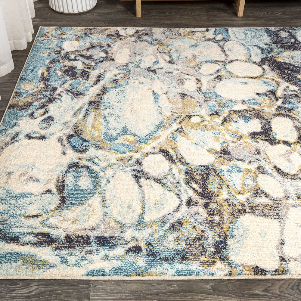 Pebble Marbled Abstract Area Rug