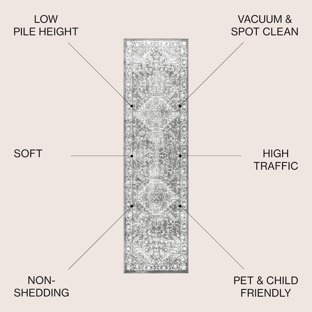 Modern Persian Vintage Medallion Runner Rug