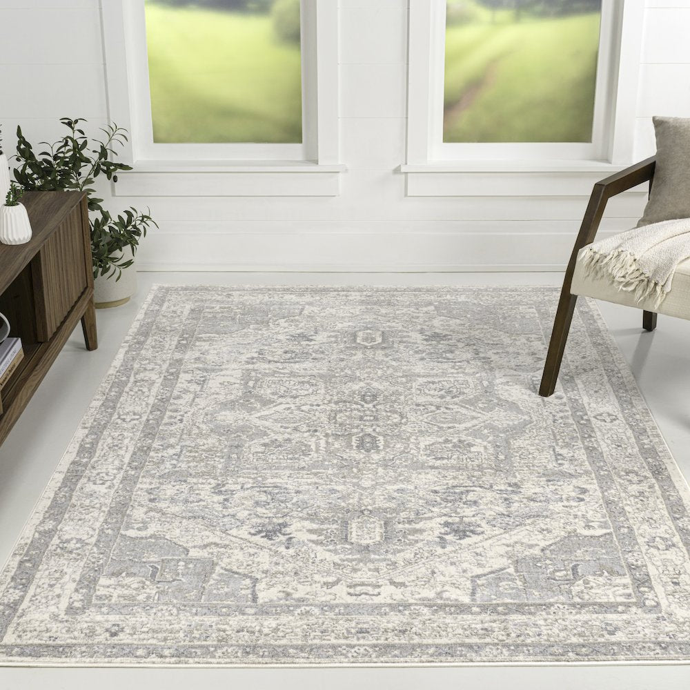 Modern Persian Vintage Medallion Cream/Light Area
