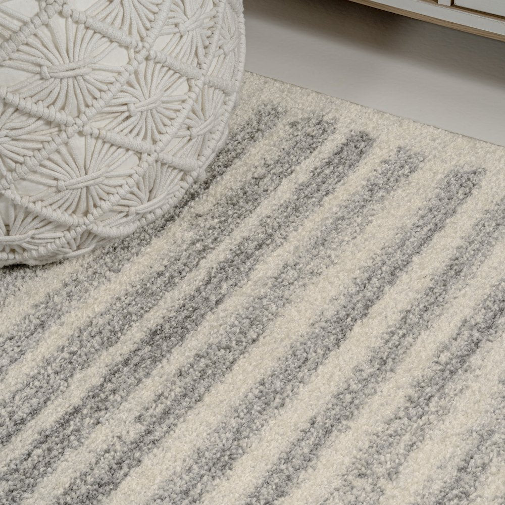 Khalil Modern Berber Stripe Area Rug