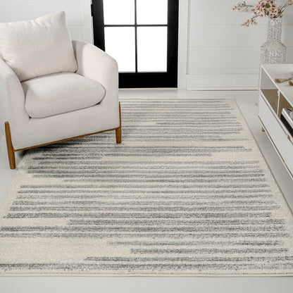 Khalil Modern Berber Stripe Area Rug