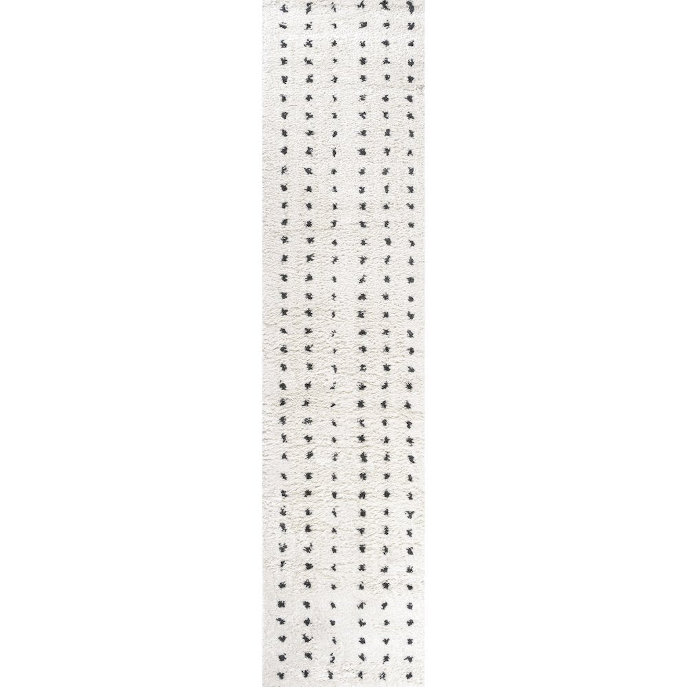Pele Modern Geometric Dot Shag Area Rug