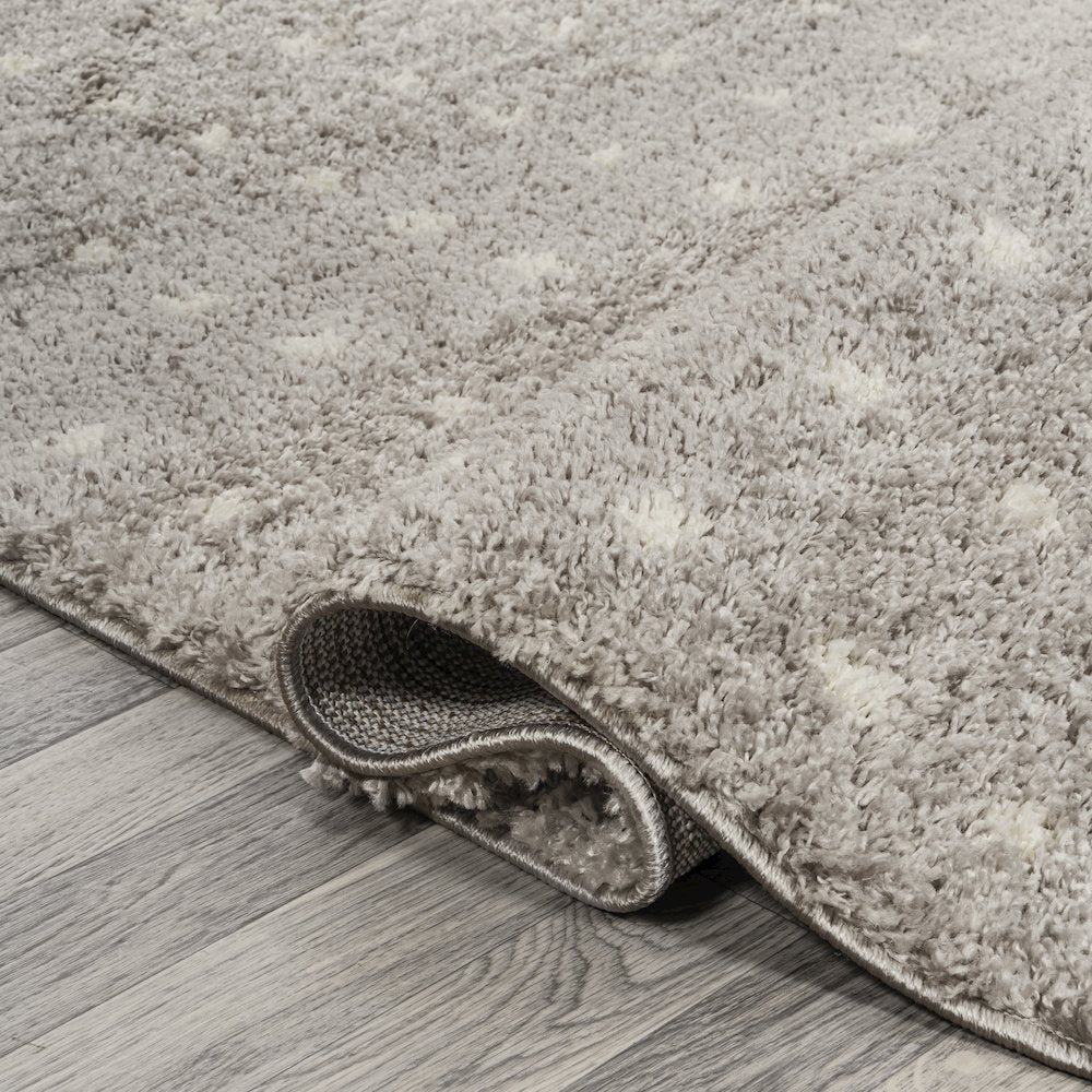 Pele Modern Geometric Dot Shag Area Rug