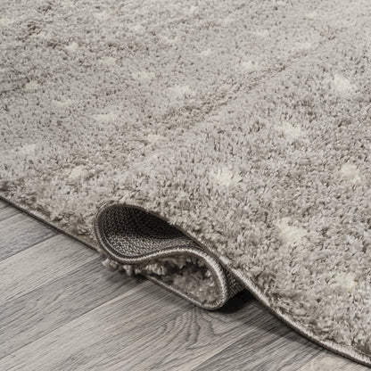 Pele Modern Geometric Dot Shag Area Rug
