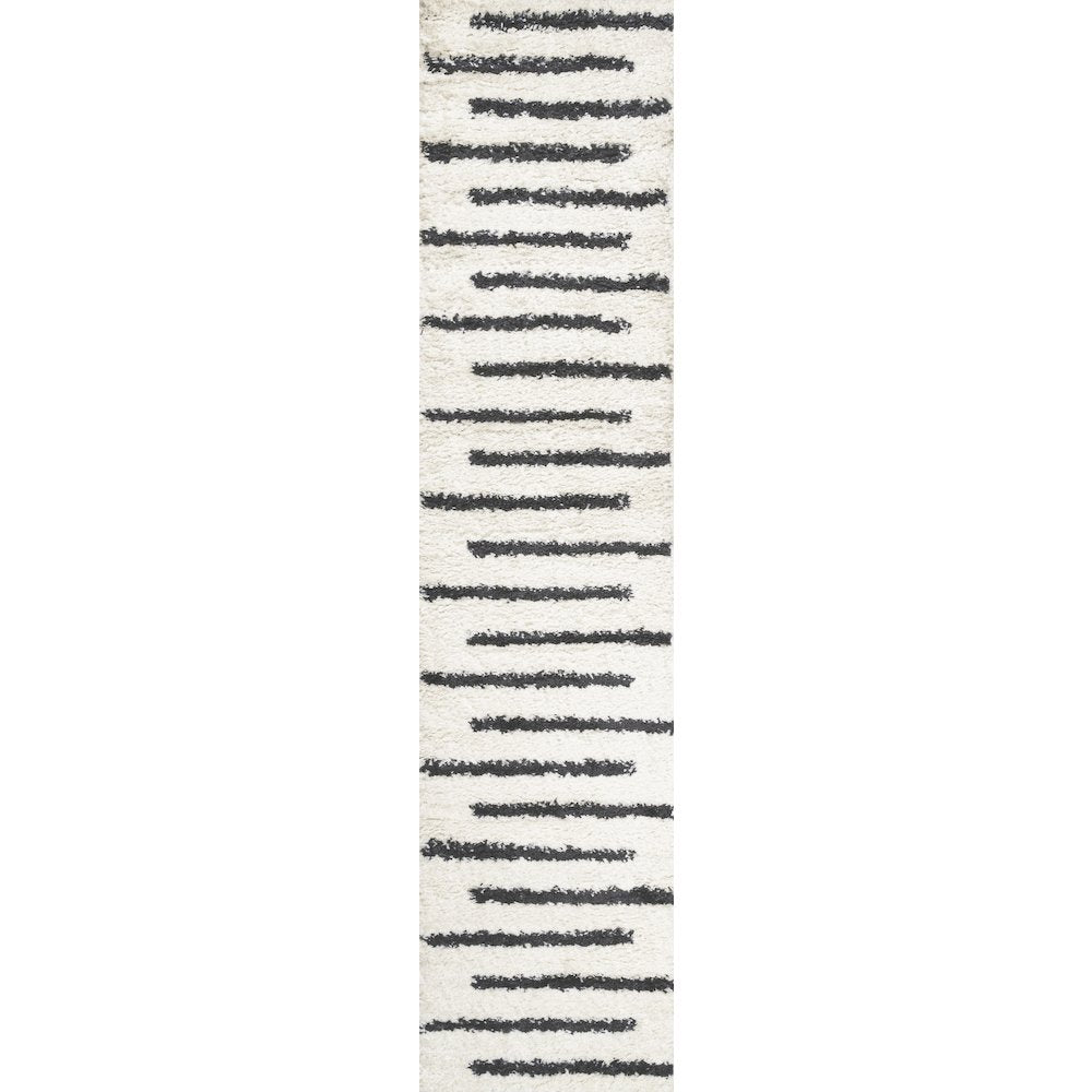 Alaro Berber Stripe Shag Area Rug