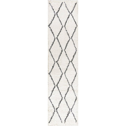 Catala Moroccan Diamond Shag Area Rug