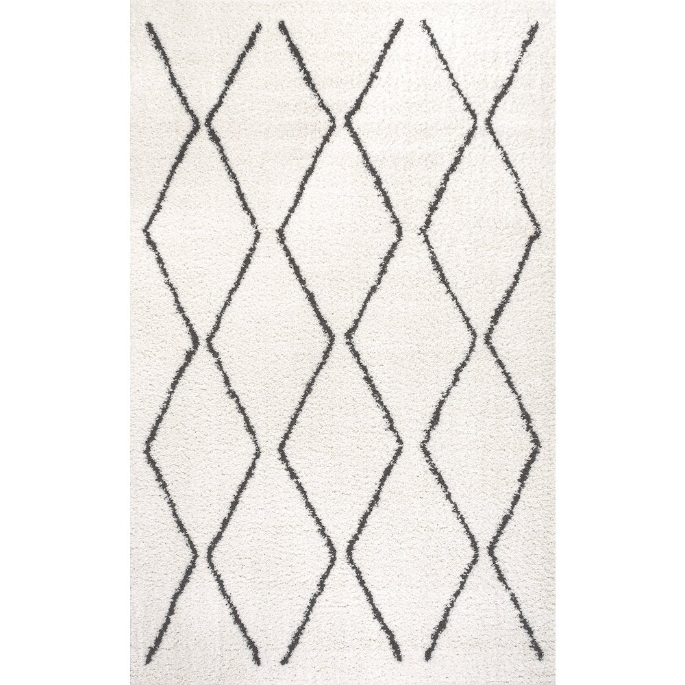 Catala Moroccan Diamond Shag Area Rug