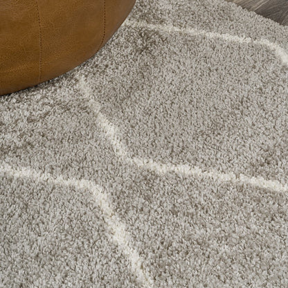 Catala Moroccan Diamond Shag Runner Rug