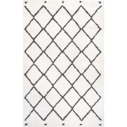 Cami Moroccan Style Diamond Shag Area Rug