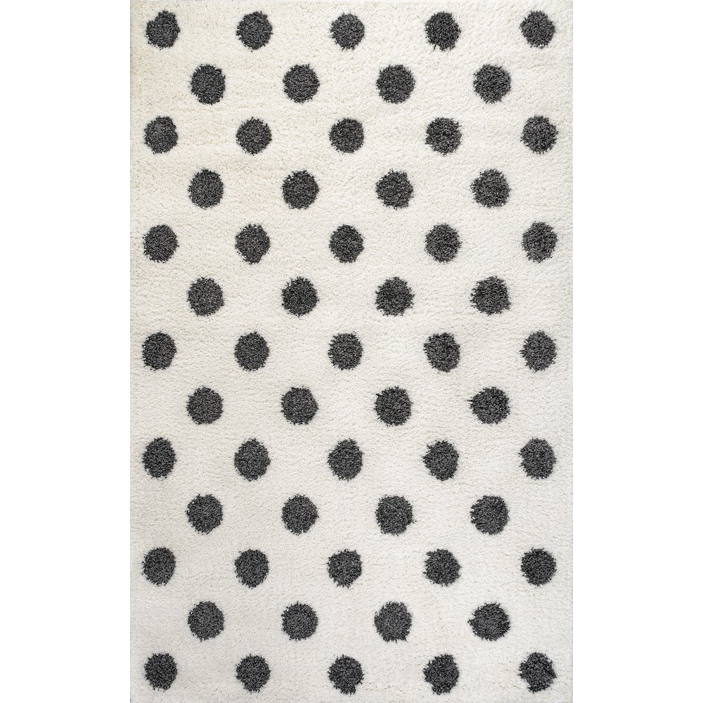 Pere Modern Charcoal Dot Shag Area Rug