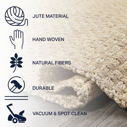 Estera Hand Woven Boucle Chunky Jute Area Rug