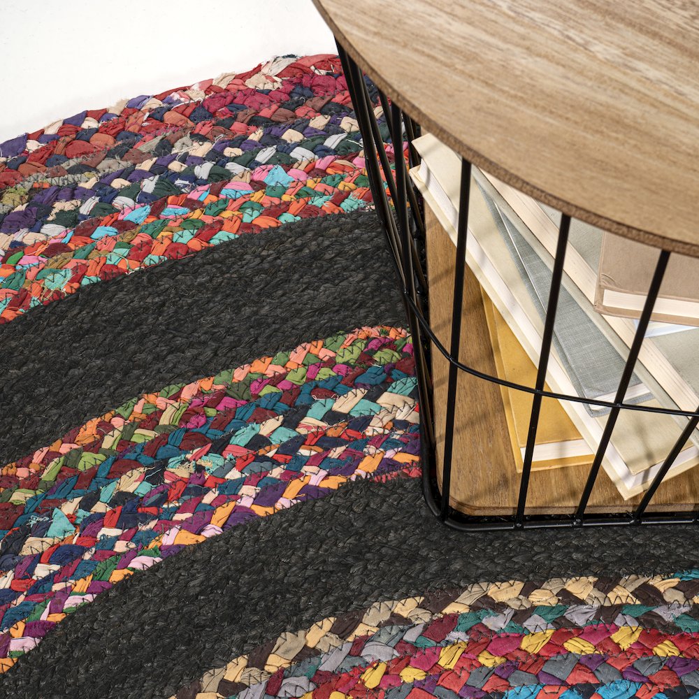 Abyss Braided Bohemian Coastal Round Jute Area Rug