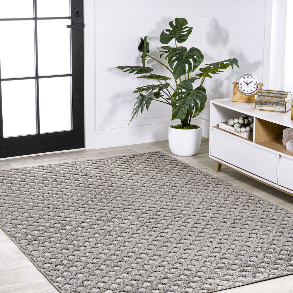 Rabat High-Low Pile Mini Diamond Trellis Area Rug